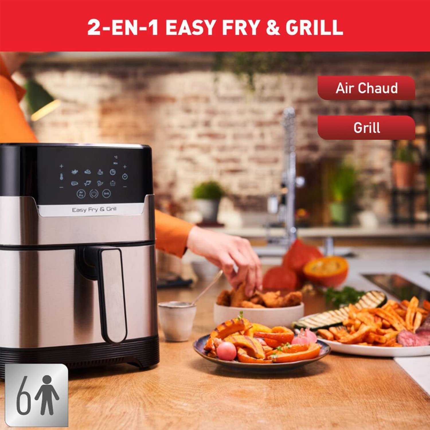Friteuse Sans Huile 2 En1 4,2L 8 Programmes Moulinex EZ505D10 – Image 6