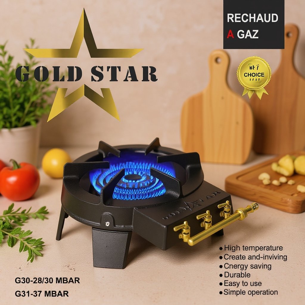 Tabouna Réchaud à Gaz 2 Feux GoldStar – Image 2