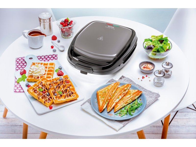 Panineuse Multifonctionnel Pour Gaufres Et Des Sandwichs 700W Snack Time Tefal SW341812 – Image 3
