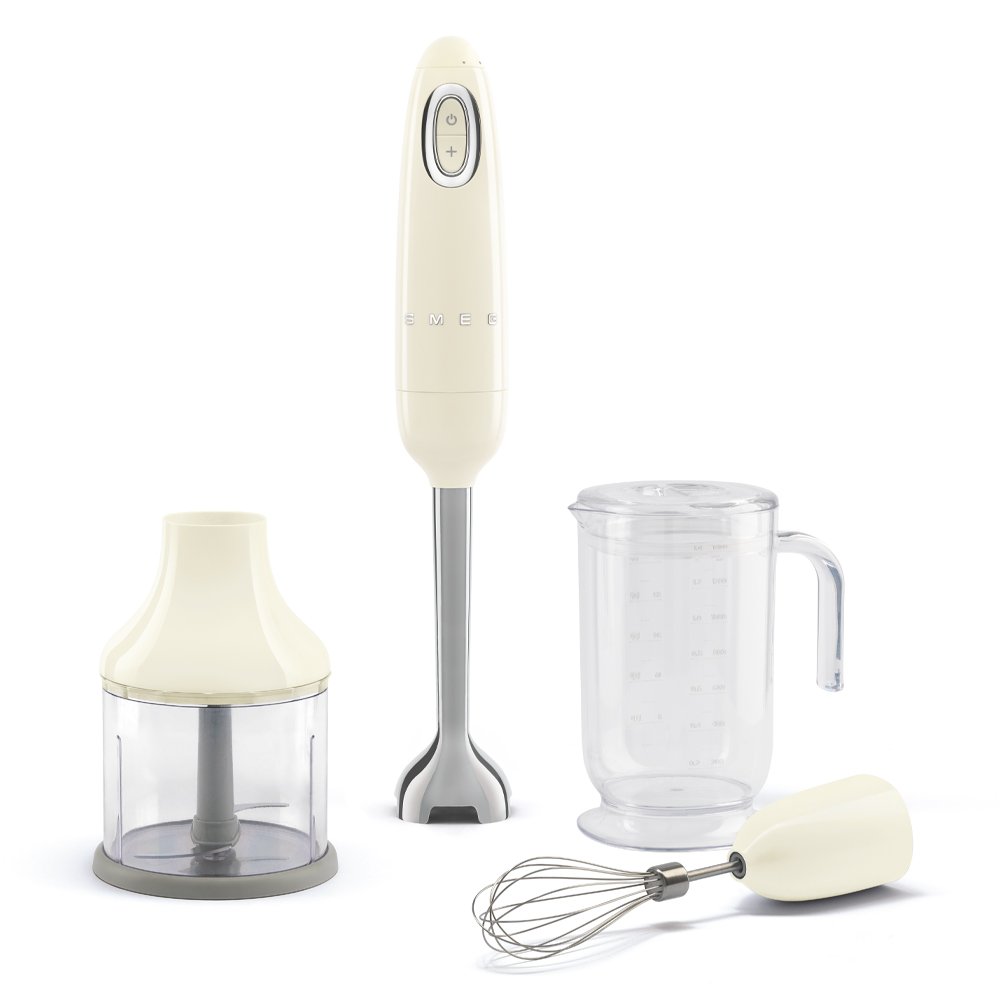 Mixeur plongeant Multifonctions avec accessoires 700W Crème SMEG HBF03CREU