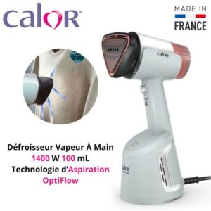Calor Défroisseur Vapeur à Main 1400W - Technologie d'Aspiration OptiFlow - AeroSteam DT9814C0