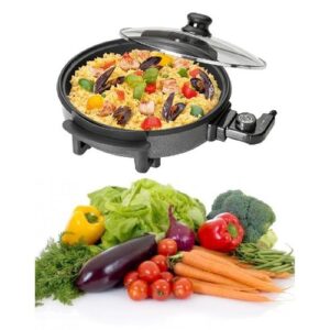 Clatronic Cuiseur Multifonction pizza -pain- Paella 1500W - PP3401- gris/ Noir
