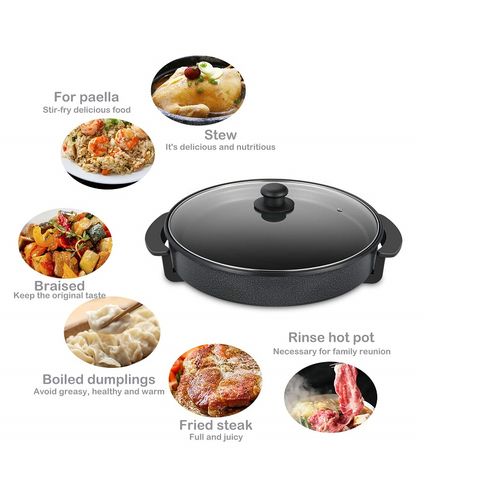 Clatronic Cuiseur Multifonction pizza -pain- Paella 1500W - PP3401- gris/ Noir – Image 3