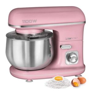Clatronic Robot Pétrin 5L - 1100W - Km 3711 Rose /Argent