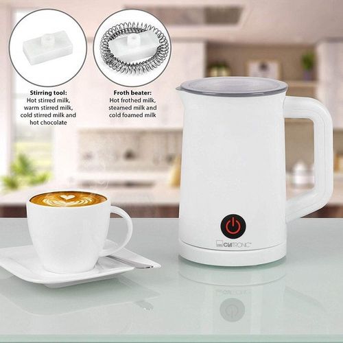 Clatronic Mousseur à lait Électroniques avec couvercle anti-éclaboussures 600w --Blanc – Image 5