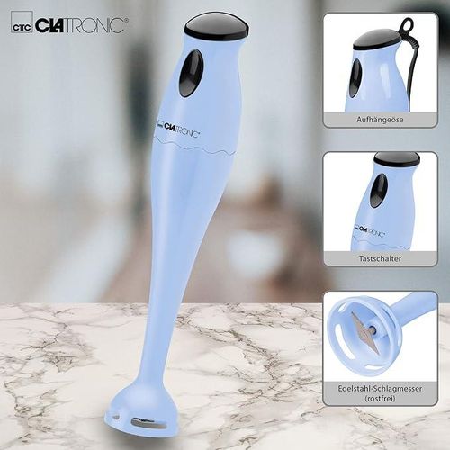 Clatronic Bras Mixeur Plongeant 180W/BOL 500ML/SM3577-BLEU – Image 4