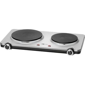 Clatronic Double Plaque De Cuisson En Acier 2500 Watt