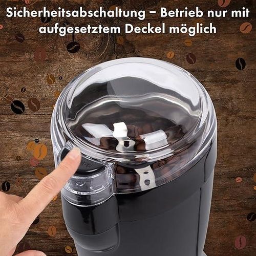 Clatronic Moulin à Café Électrique 120W 40G - Noir – Image 5