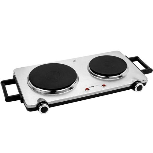 Clatronic Plaque de Cuisson Chauffante Double - 2500W en Acier inoxydable – Image 5