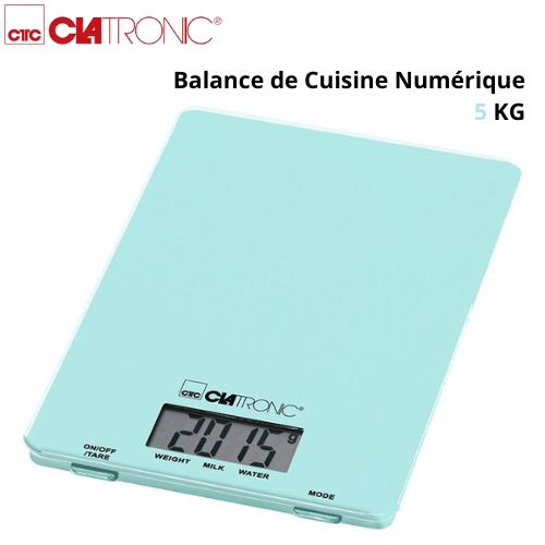 Clatronic Balance De Cuisine Numérique 5 KG - Vert