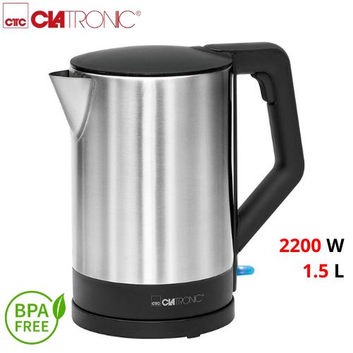 Clatronic Bouilloire Électrique Sans Fil 2200W 1.5L - Noir