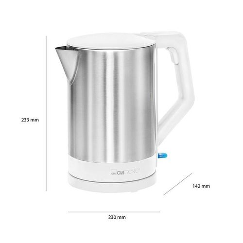Clatronic Bouilloire Électrique Sans Fil - 1.5L 2200W - Blanc – Image 6