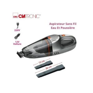 Clatronic Aspirateur à Main Rechargeable - Eau Et Poussière - AKS 832/4 - Noir