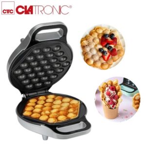Clatronic Gaufrier Pour Gaufre à Bulles 700W Avec Rotation 180° - Bubble Waffle WA 377