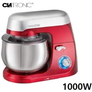 Clatronic Robot Pétrin - 5 L - 1000W KM-3709 - Rouge/Argent