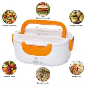 Clatronic boite À Déjeuner Chauffante Électrique 220V - Lb 3719-Blanc/ Orange.