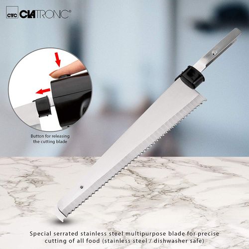 Clatronic Couteau Électrique Clatronic Em 3702 Acier Inoxydable, Noir – Image 3