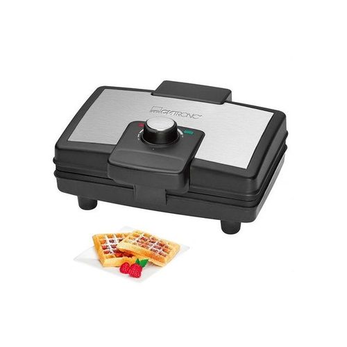 Clatronic Gaufrier En Acier Inoxydable - Wa 3606 - Noir/Argent – Image 2