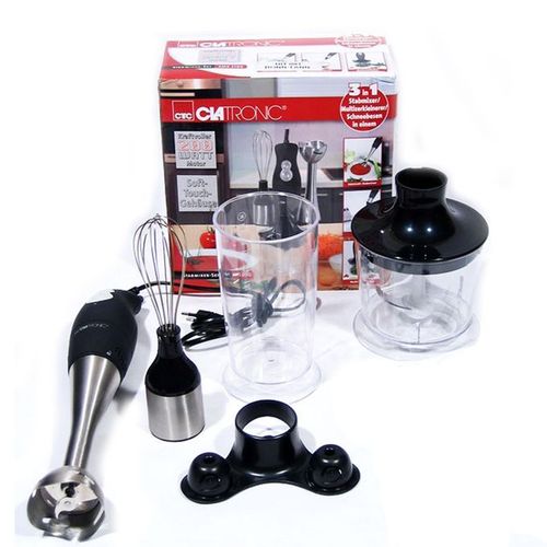 Clatronic Mixeur Plongeant 3 En 1 - Mixeur Batteur + Fouet Inox Sms 3190 -Noir – Image 6