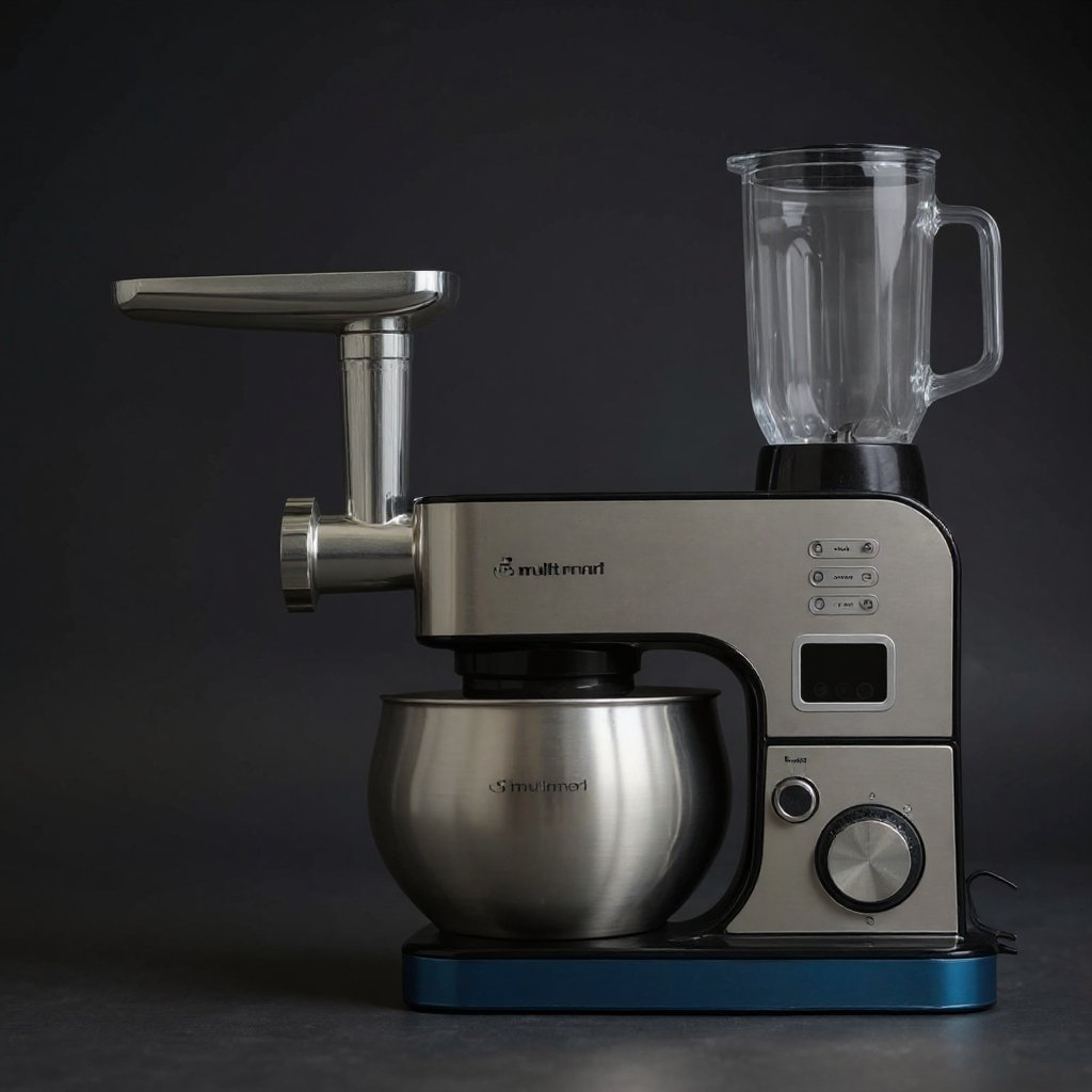 Robot Pétrin Multifonctions 5EN1 Multismart – 1500W 5L – Avec Blender Et Hachoir MS-SM3115 – Image 3