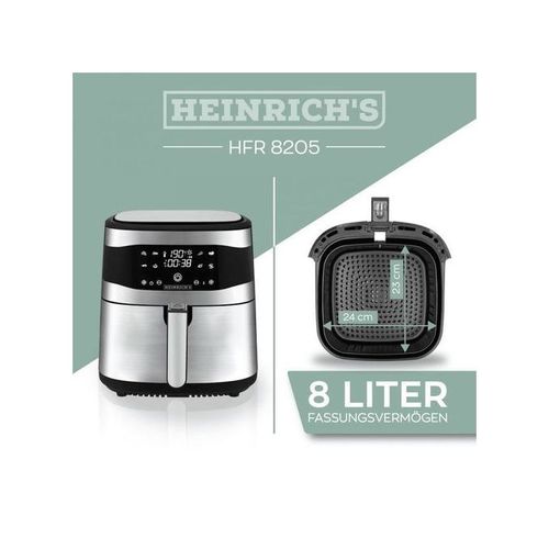 Heinrich Bauer Friteuse sans Huile heinrich's 8L - 8 programmes-Ecran tactile LED 1800W Germany-noir – Image 4