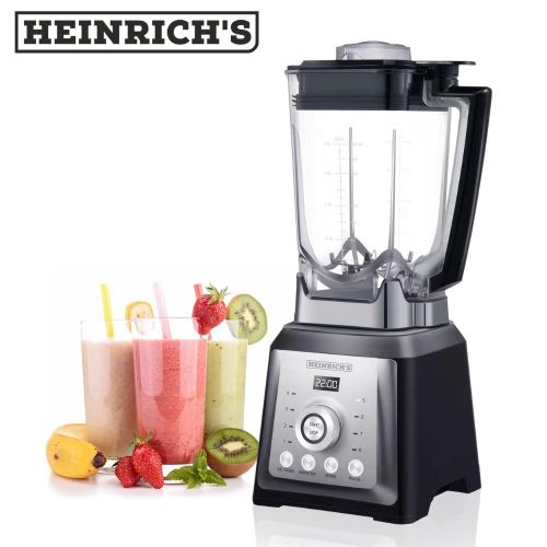 Heinrich Bauer Blender Mixeur Professionnel 2000W 2L 32000 tr/min - 8 vitesses avec 4 programmes avec Fonction Ice Crush INOX - HPM 8160