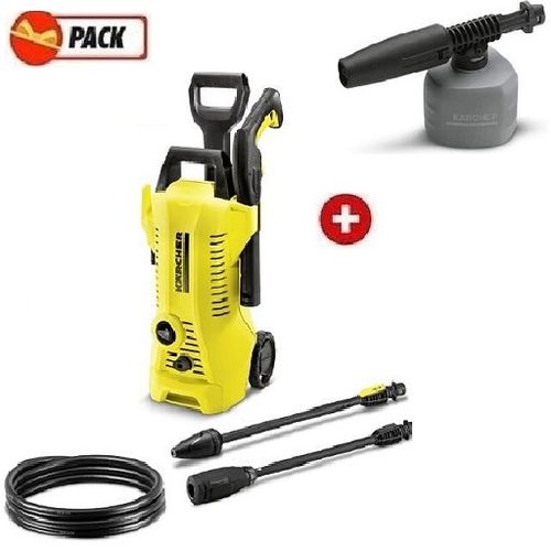 Karcher Pack Nettoyeur A Pression K2 Power Control 110 Bar- Jaune+ Canon A Mousse 0.3L Gris