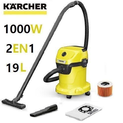 Karcher Aspirateur secs et humides WD3 - 1000W-19L-Jaune