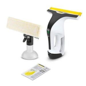 Karcher Nettoyeur de vitres WV 6 + Nettoyeur Vibrant Multisurfaces pour Nettoyer Les Vitres sans Effort, Autonomie WV6 Plus 100min soit 300m², Autonomie