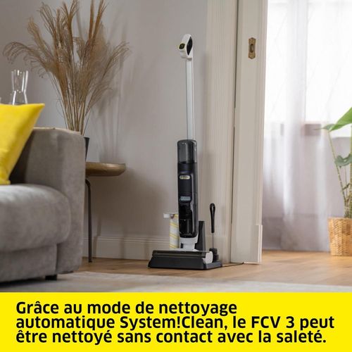 Karcher Aspirateur-Laveur sans Fil , avec 3 Modes de Nettoyage, autonomie de la Batterie : Environ 30 Min, Surface de Nettoyage par Charge de la Batterie : Environ 130 m² - FCV 3 – Image 2