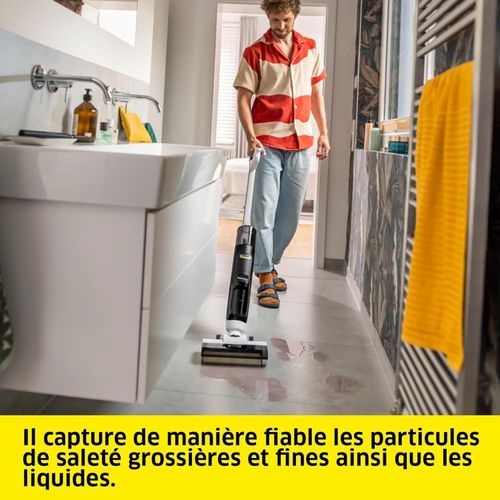 Karcher Aspirateur-Laveur sans Fil , avec 3 Modes de Nettoyage, autonomie de la Batterie : Environ 30 Min, Surface de Nettoyage par Charge de la Batterie : Environ 130 m² - FCV 3 – Image 4