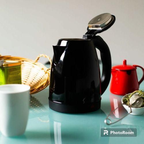 kitchef Bouilloire En Acier Inoxydable 1,8 Litre 1500 w noir/Inox – Image 2