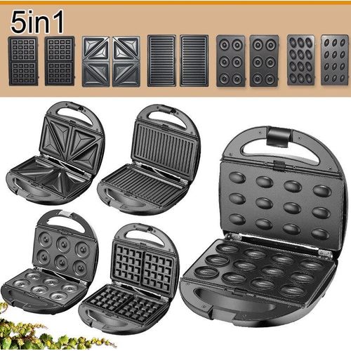 kitchef Machine en acier inoxydable multi-fonction Sandwich petit déjeuner 5in1