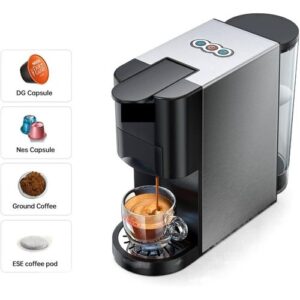 kitchef MACHINE A CAFE 4EN1 MULTI CAPSULE 19bar 1450w KT-337 -argent