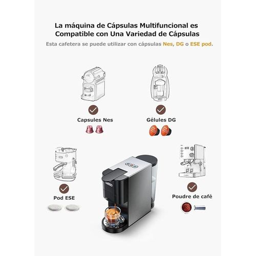 kitchef MACHINE A CAFE 4EN1 MULTI CAPSULE 19bar 1450w KT-337 -argent – Image 2