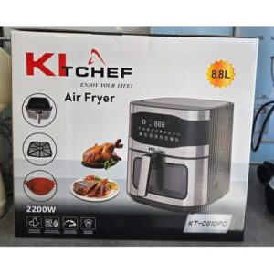 kitchef Friteuse sans huile électrique 8.8L, avec écran tactile à LED 8L 2200W - 8 Double Rsistance