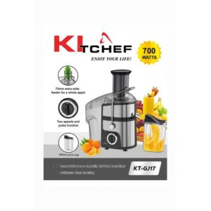kitchef Extracteur de Jus KI Chef KT-GJ17 – 700W, Inox, Haute Performance