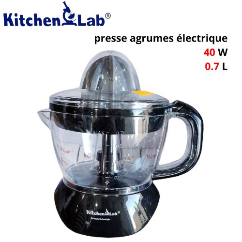 KITCHEN LAB Presse Agrumes Électrique 0.7L 40W - Noir