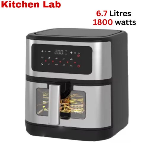 KITCHEN LAB Friteuse à Air Sans Huile 2 En 1 avec grill - 6.7L 1800W