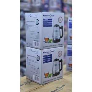 KITCHEN LAB Bouilloire Électrique en Verre 1.8L – 1500W, Avec Arrêt Automatique