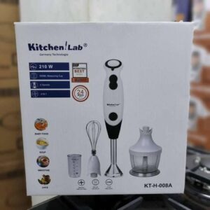 KITCHEN LAB Bras Mixeur inox 3 en 1 KT-H-008A -210W 500ML KT-H-008A