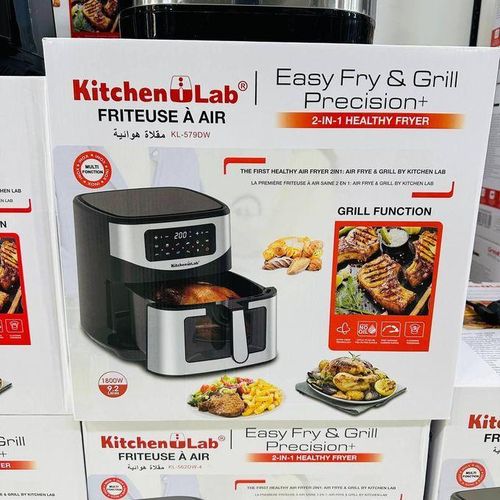 KITCHEN LAB Friteuse 2 En 1 à Air Sans Huile avec Grill - 9.2L 1800W KL-579DW – Image 4