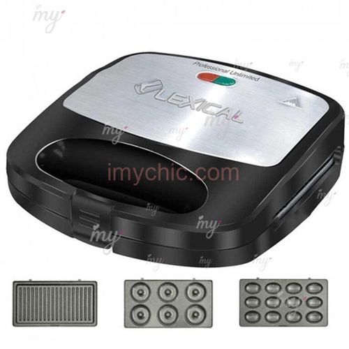 LEXICAL Panineuse 3en1 Avec Plaques de Cuisson Interchangeables 800W LSM-2532 – Image 2