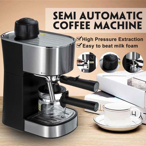 LEXICAL machine à expresso semi-automatique 2 en 1 avec mousseur à lait, prépare cappuccino, latte et moka – Image 3