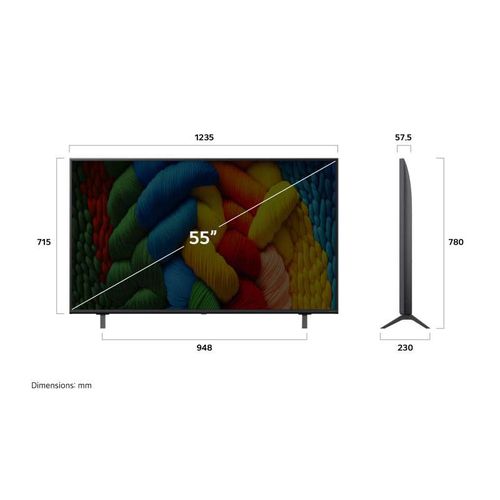 LG Téléviseur 55" NanoCell AI - 55NANO80A6A - 4K Smart TV AI Magic remote HDR10 webOS25 2025 – Image 4