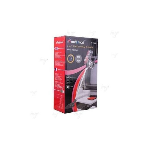 Multismart Aspirateur Balai 3En1 Avec Technologie Cyclonique 500Ml 800W MS-VC201 Rouge – Image 2