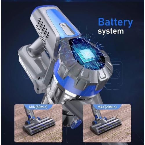 Multismart Aspirateur balai bâton sans fil, aspirateur à main 12 KPa, 2 en 1 avec écran tactile LCD jusqu'à 40 minutes d'autonomie MS-VC3012 – Image 3
