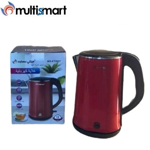 Multismart Bouilloire Electrique Sans Fil - 1800W 1.8L - MS-KT2021- Rouge – Image 2