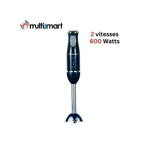 Multismart Bras Mixeur 600W avec pied et lames en inox - Mélangeur a main - Noir