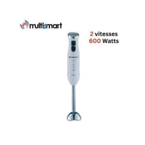 Multismart Bras Mixeur 600W avec pied et lames en inox - Mélangeur a main - Blanc